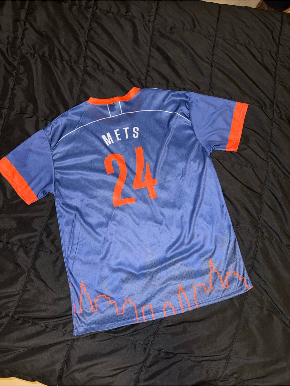 Samsung Blue Short-Sleeve Tee with Orange Trim - Picture 4 of 4